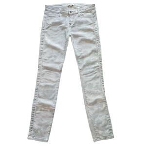 IRO Damia camo print ubran chic paint splatter denim low rise skinny jeans Sz 28